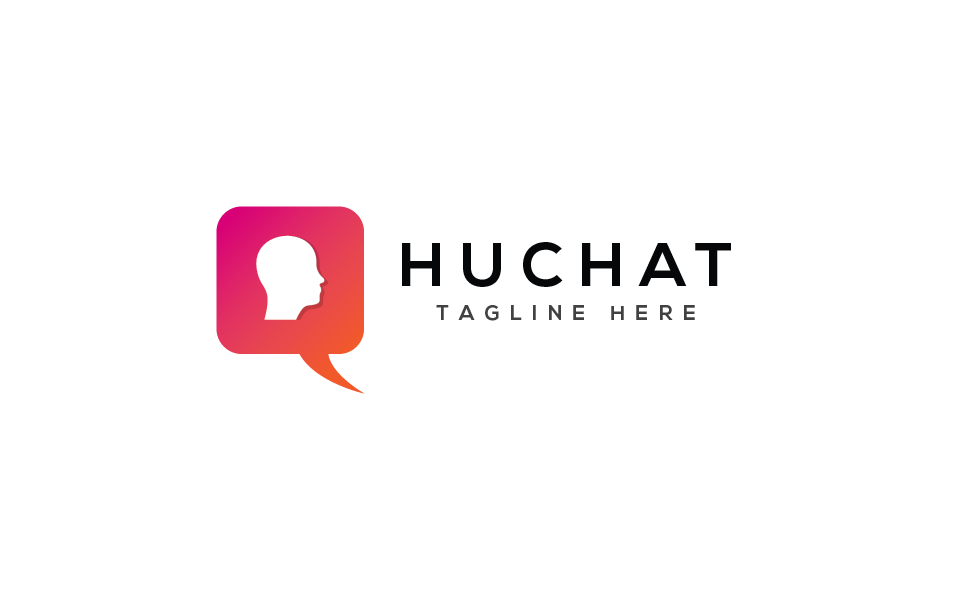 Download Шаблон логотипа "Huchat Logo Template" / Huchat Logo Template - Шаблон логотипа на тему графика 
