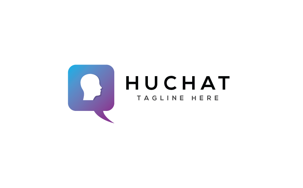 Download Шаблон логотипа "Huchat Logo Template" / Huchat Logo Template - Шаблон логотипа на тему графика 