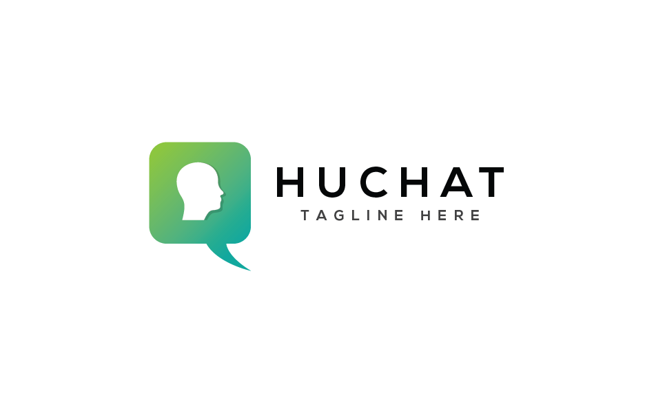 Download Шаблон логотипа "Huchat Logo Template" / Huchat Logo Template - Шаблон логотипа на тему графика 