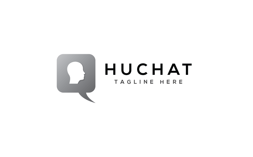 Download Шаблон логотипа "Huchat Logo Template" / Huchat Logo Template - Шаблон логотипа на тему графика 