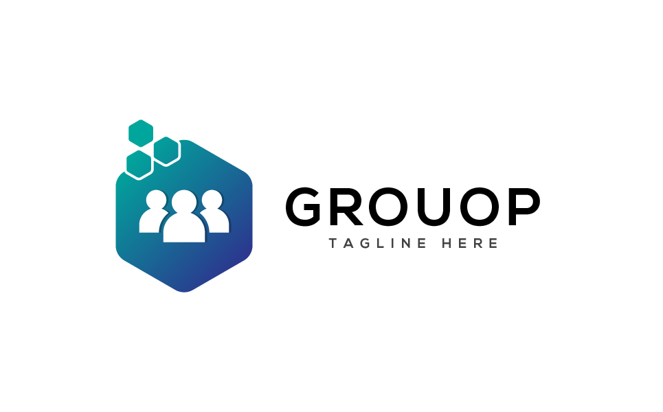 Download Шаблон логотипа "Grouop Logo Template" / Grouop Logo Template - Шаблон логотипа на тему графика 