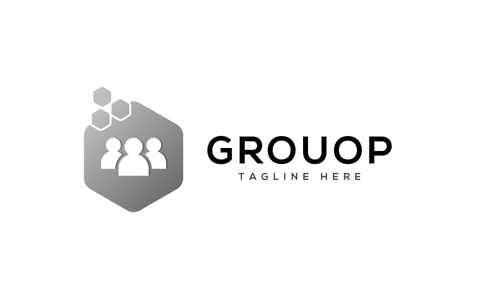 Download Шаблон логотипа "Grouop Logo Template" / Grouop Logo Template - Шаблон логотипа на тему графика 