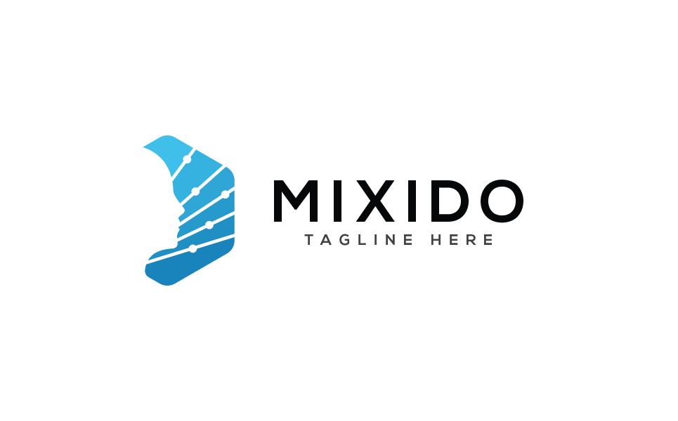 Download Шаблон логотипа "Mixido Logo Template" / Mixido Logo Template - Шаблон логотипа на тему графика 