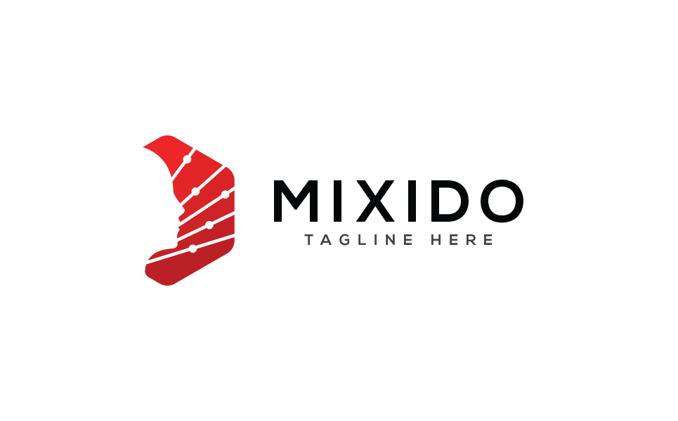 Download Шаблон логотипа "Mixido Logo Template" / Mixido Logo Template - Шаблон логотипа на тему графика 