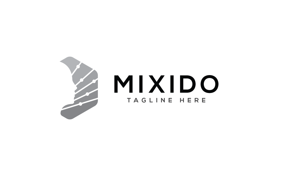 Download Шаблон логотипа "Mixido Logo Template" / Mixido Logo Template - Шаблон логотипа на тему графика 