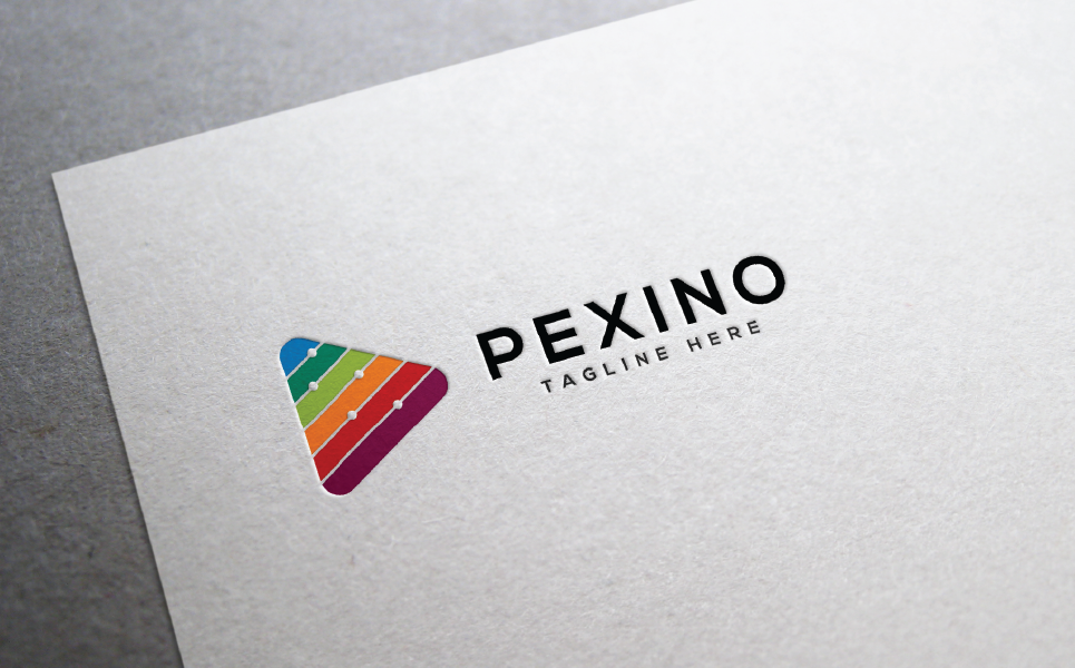 Download Шаблон логотипа "Pexino Logo Template" / Pexino Logo Template - Шаблон логотипа на тему графика 