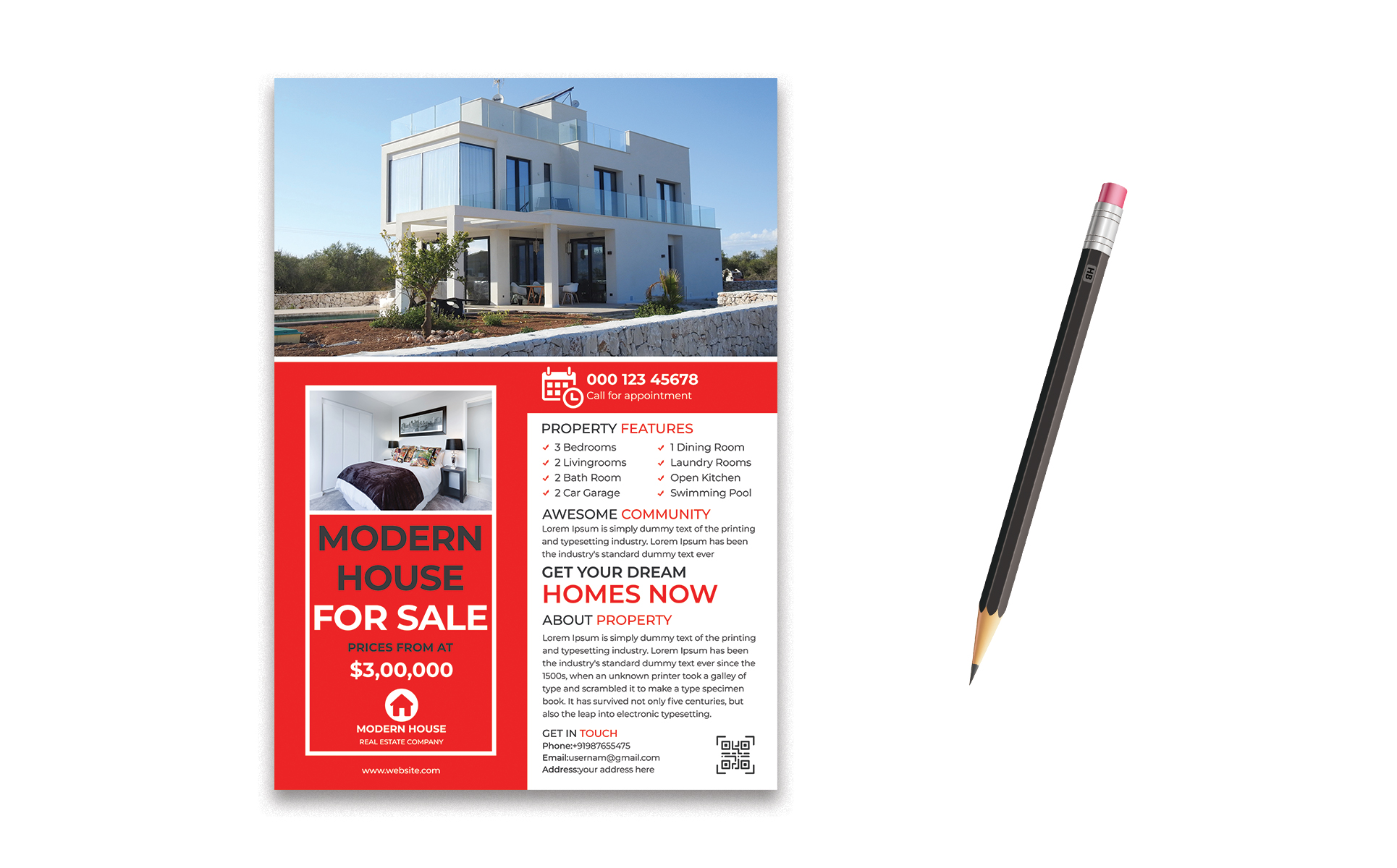 Download Фирменный стиль "Real Estate Flyer - Corporate Identity Template" / Real Estate Flyer - Corporate Identity Template - Фирменный стиль на тему графика advertisement advertising agency agent broker commercial flyer home house leaflet lease loan magazine marketing mortgage negotiator newspaper open poster professional