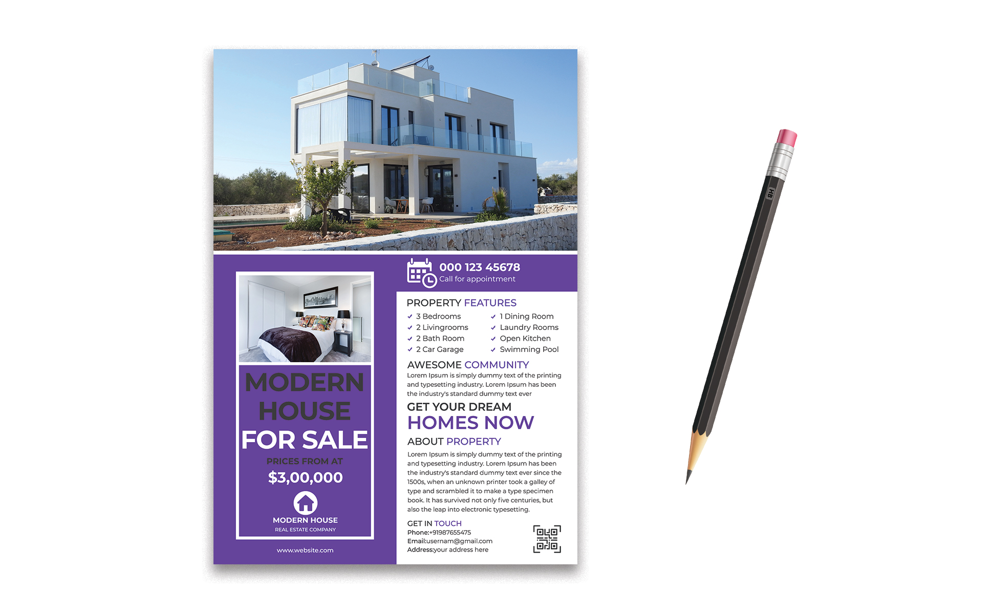 Download Фирменный стиль "Real Estate Flyer - Corporate Identity Template" / Real Estate Flyer - Corporate Identity Template - Фирменный стиль на тему графика advertisement advertising agency agent broker commercial flyer home house leaflet lease loan magazine marketing mortgage negotiator newspaper open poster professional