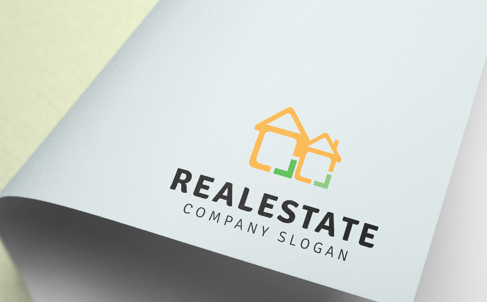 Download Шаблон логотипа "Real Estate Logo Template" / Real Estate Logo Template - Шаблон логотипа на тему графика agency architect architecture bridge build building capital city construct construction development finance home house insurance investment marketing property real estate