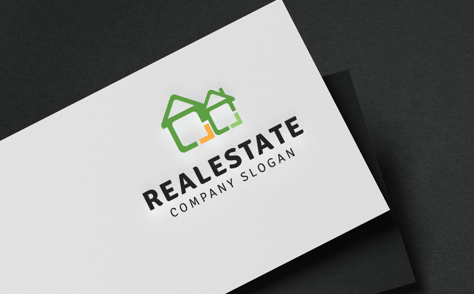 Download Шаблон логотипа "Real Estate Logo Template" / Real Estate Logo Template - Шаблон логотипа на тему графика agency architect architecture bridge build building capital city construct construction development finance home house insurance investment marketing property real estate