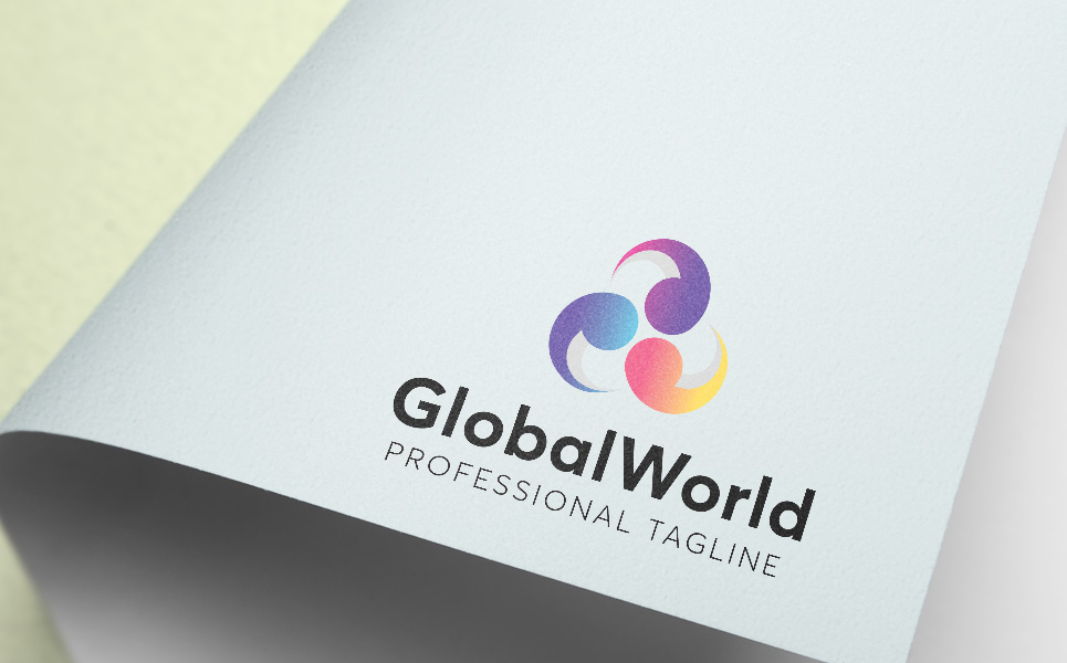 Download Шаблон логотипа "GlobalWorld Logo Template" / GlobalWorld Logo Template - Шаблон логотипа на тему графика abstract business communication communications computer consulting global globe internet letter g security service services social media software solution sphere symbol