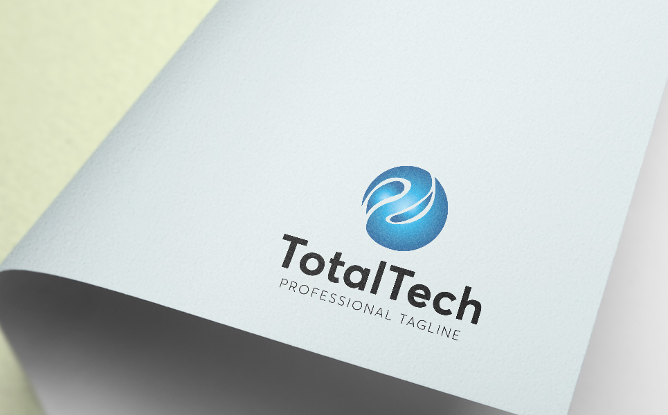 Download Шаблон логотипа "TotalTech Logo Template" / TotalTech Logo Template - Шаблон логотипа на тему графика brand branding corporate business clean glossy gradient grey iconic logo professional red stylish tech technology total tech unique