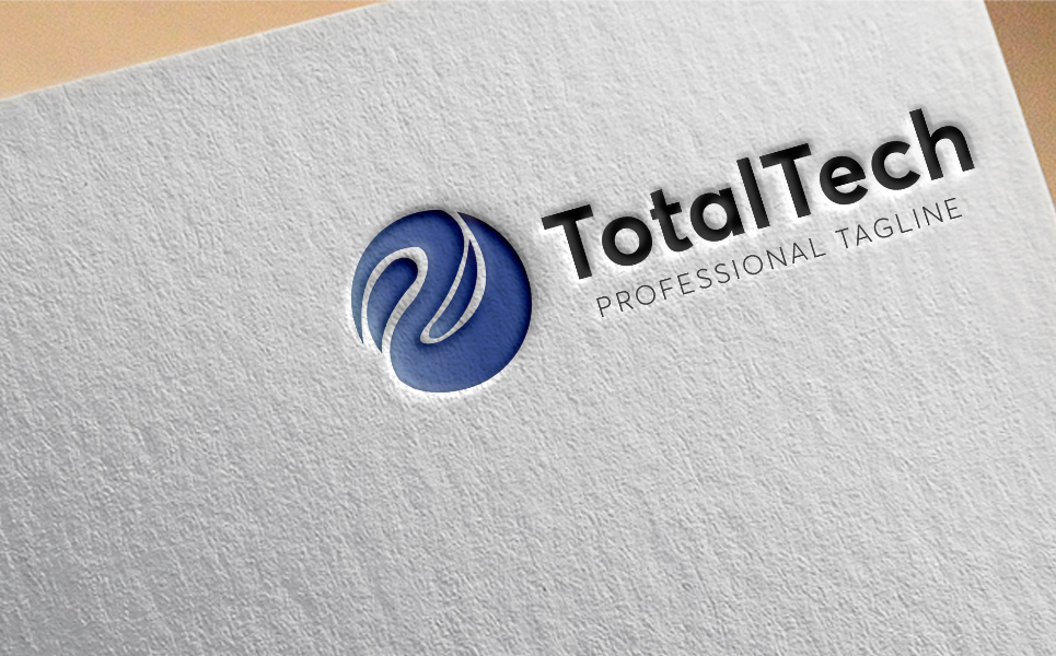 Download Шаблон логотипа "TotalTech Logo Template" / TotalTech Logo Template - Шаблон логотипа на тему графика brand branding corporate business clean glossy gradient grey iconic logo professional red stylish tech technology total tech unique