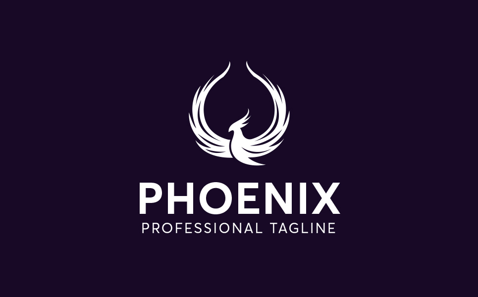 Download Шаблон логотипа "Phoenix Logo Template" / Phoenix Logo Template - Шаблон логотипа на тему графика bird logo brand branding corporate fire flat flow fly freedom immortality luxurious majestic modern mythology orange phoenix rebirth red regal