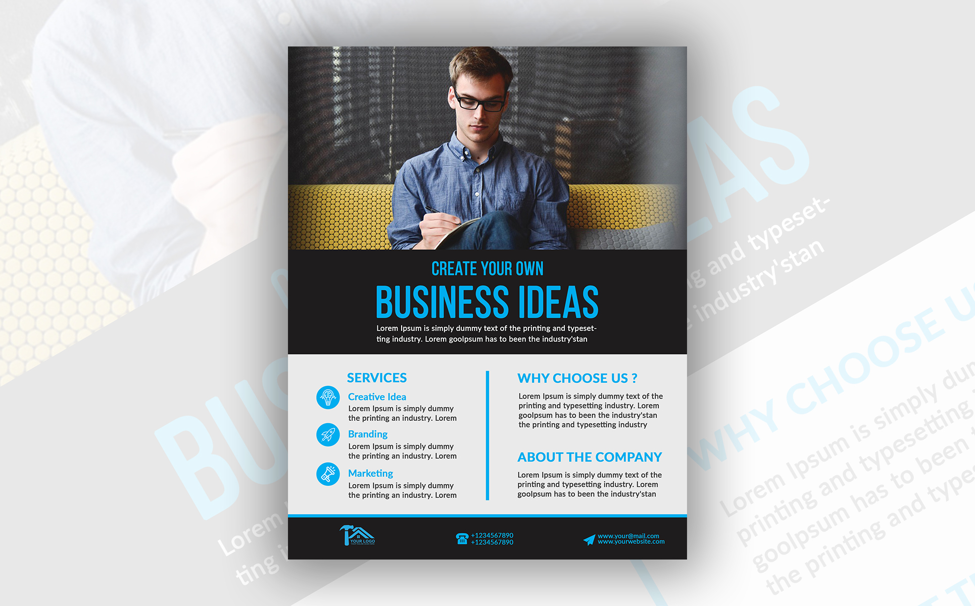 Download Фирменный стиль "Corporate Flyer  Design - Corporate Identity Template" / Corporate Flyer  Design - Corporate Identity Template - Фирменный стиль на тему графика corporate flyer design corporateflyer graphicdesign template a4 business add brand