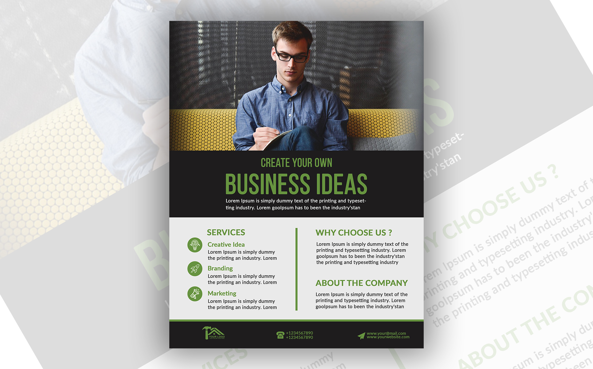 Download Фирменный стиль "Corporate Flyer  Design - Corporate Identity Template" / Corporate Flyer  Design - Corporate Identity Template - Фирменный стиль на тему графика corporate flyer design corporateflyer graphicdesign template a4 business add brand