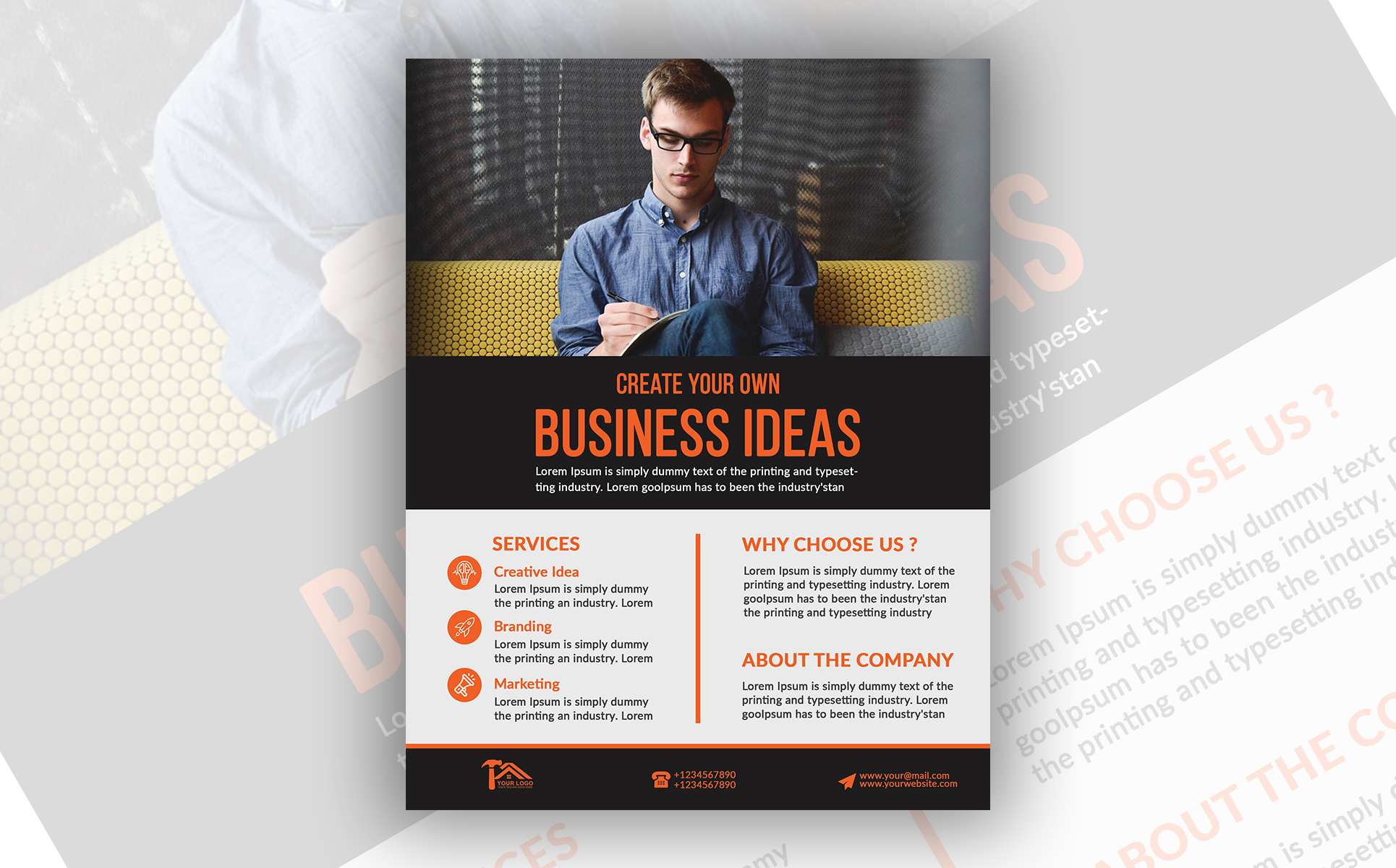 Download Фирменный стиль "Corporate Flyer  Design - Corporate Identity Template" / Corporate Flyer  Design - Corporate Identity Template - Фирменный стиль на тему графика corporate flyer design corporateflyer graphicdesign template a4 business add brand