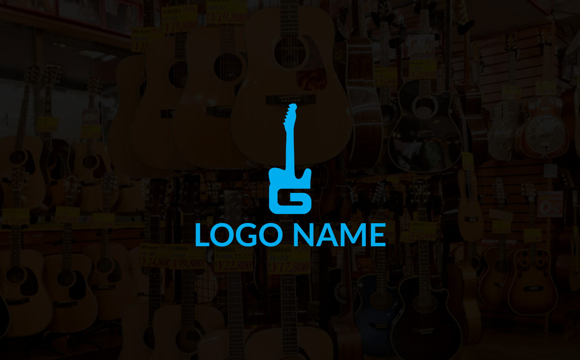 Download Шаблон логотипа "G Guitar Logo Template" / G Guitar Logo Template - Шаблон логотипа на тему графика guitar g guitar-logo music-logo logos branding compos g-logo logo-type web print eps colorfull song music-instrument singer