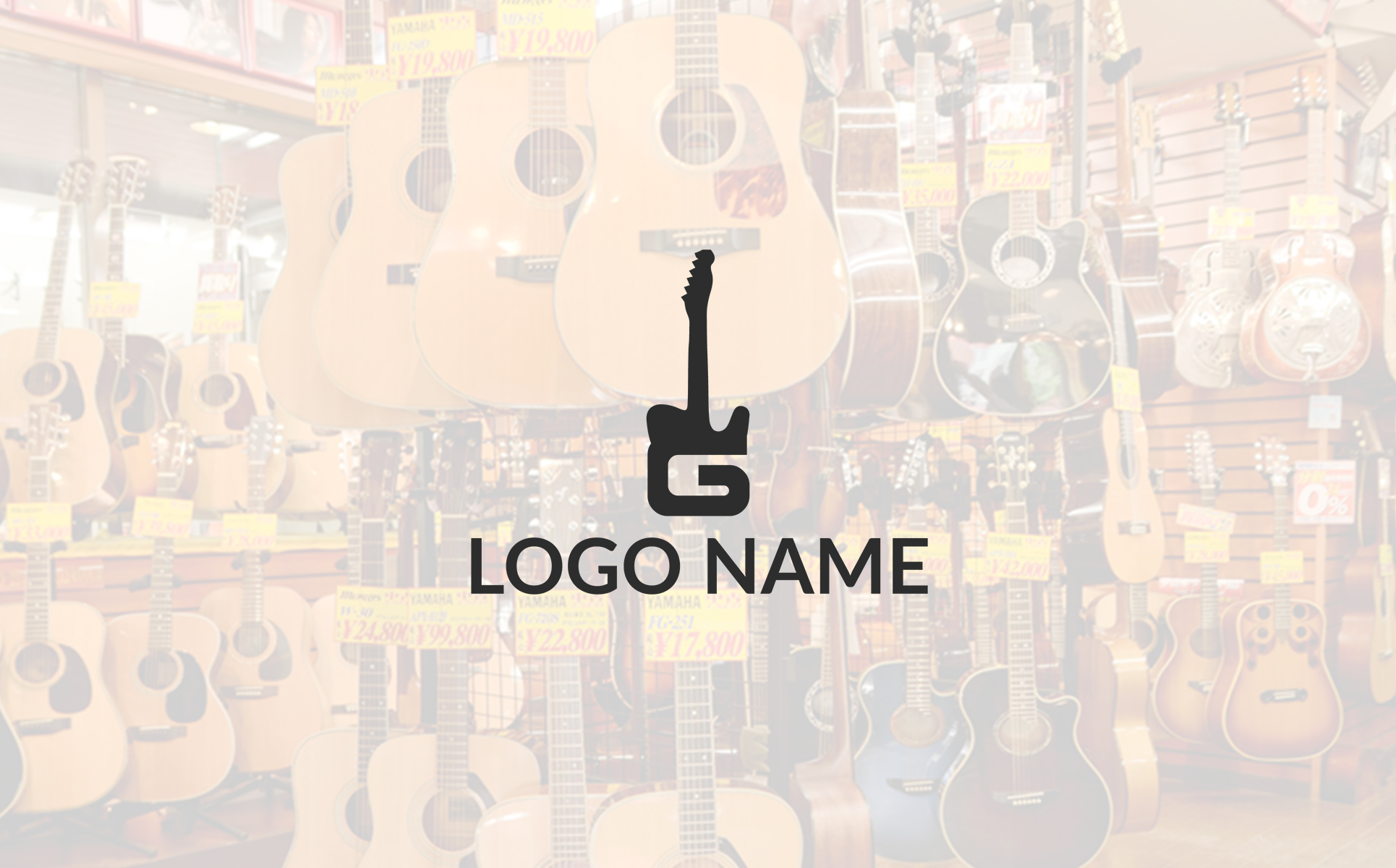 Download Шаблон логотипа "G Guitar Logo Template" / G Guitar Logo Template - Шаблон логотипа на тему графика guitar g guitar-logo music-logo logos branding compos g-logo logo-type web print eps colorfull song music-instrument singer