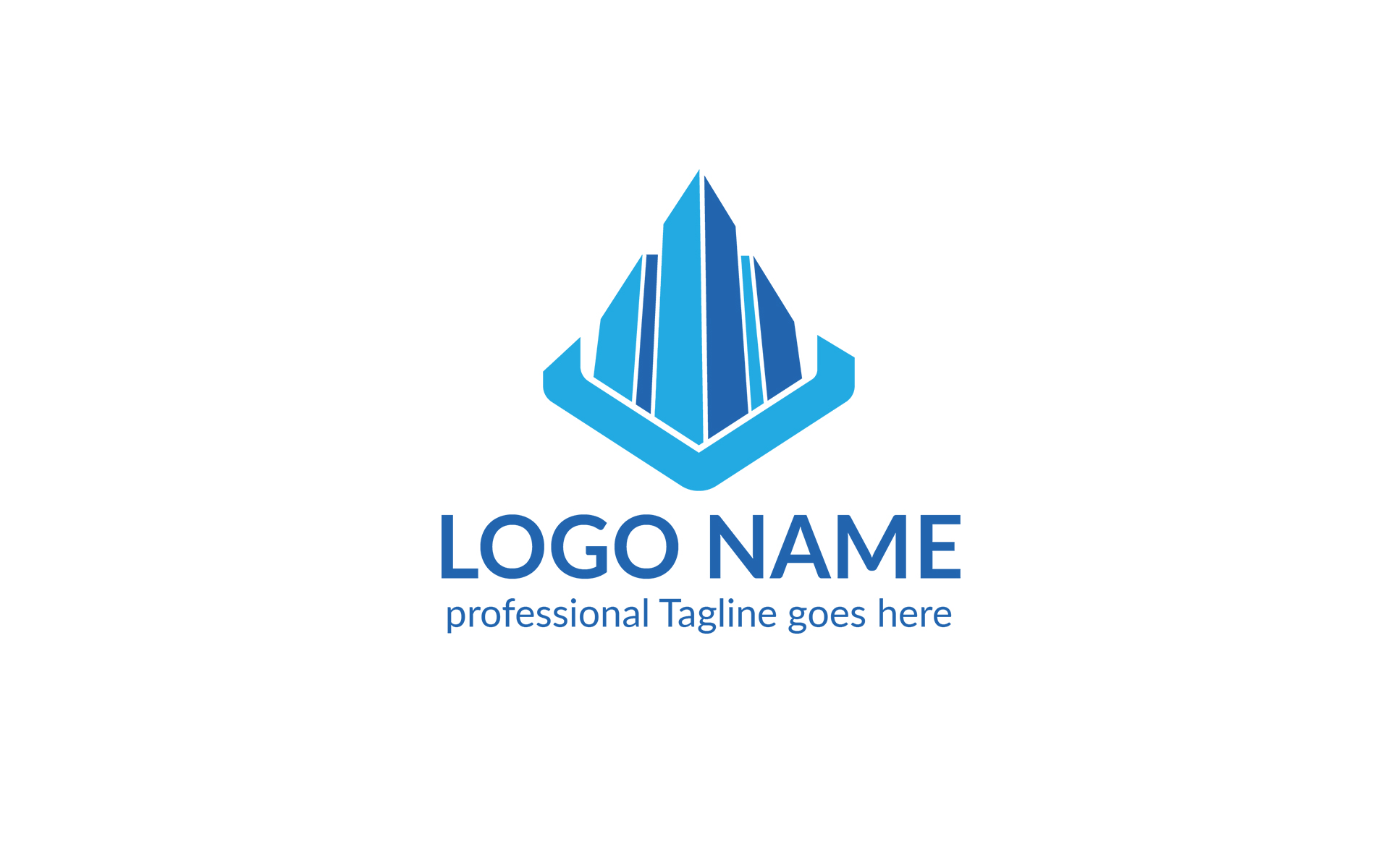 Download Шаблон логотипа "Building Logo Template" / Building Logo Template - Шаблон логотипа на тему графика building logo real-estate home constructions custom develop development marketing rental security trade agency branding city corporate house professional icon real-estate-logo