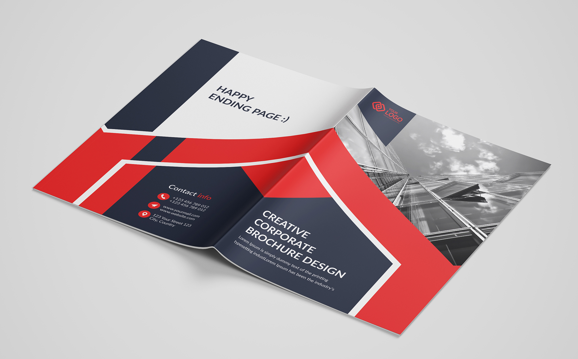 Download Фирменный стиль "Business Bi-fold Brochure Design - Corporate Identity Template" / Business Bi-fold Brochure Design - Corporate Identity Template - Фирменный стиль на тему графика bi-fold bi-fold bi fold advertising brochure design business clean company profile corporate creative professional print-ready unique company business