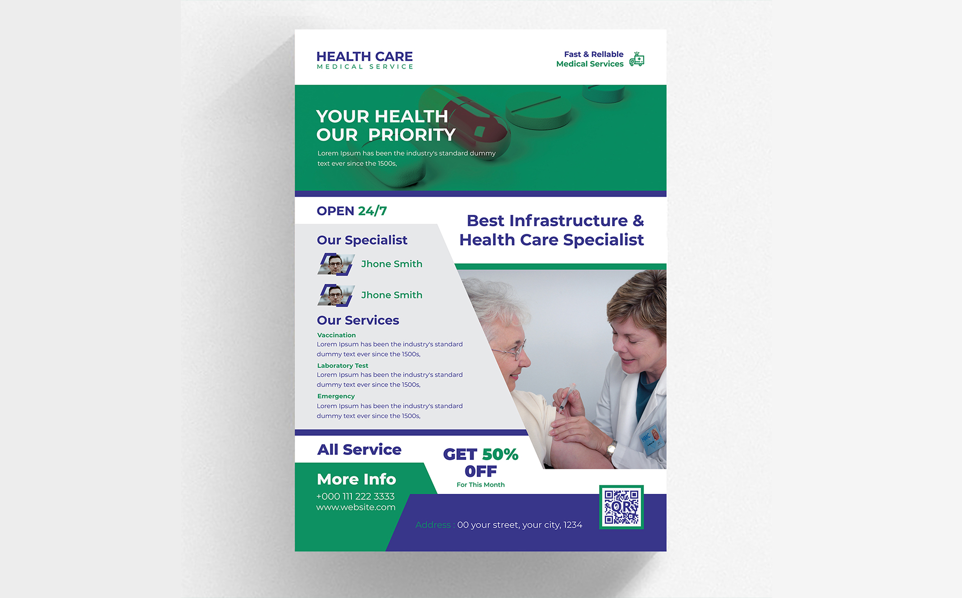 Download Фирменный стиль "Medical Flyer Design - Corporate Identity Template" / Medical Flyer Design - Corporate Identity Template - Фирменный стиль на тему графика 