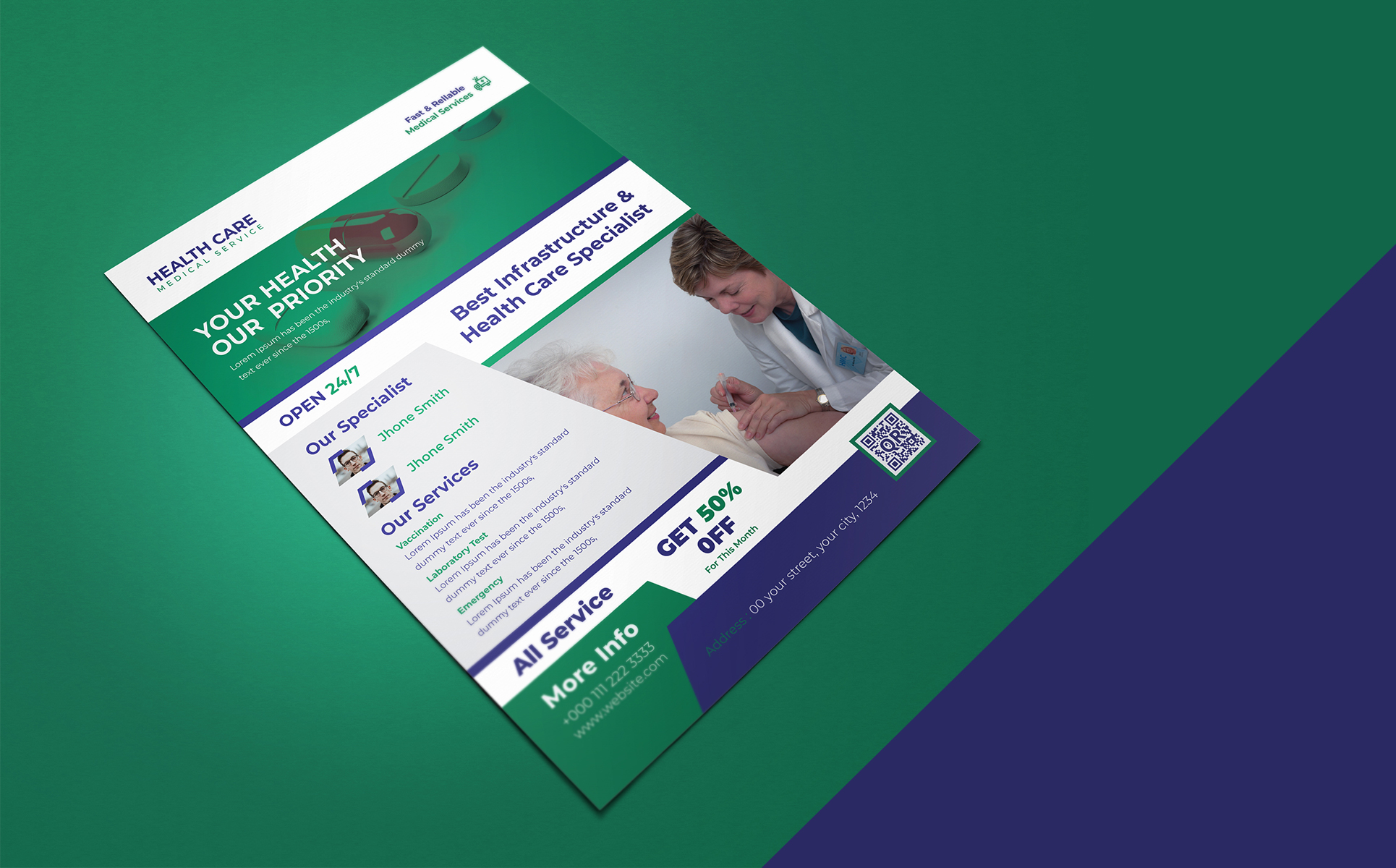 Download Фирменный стиль "Medical Flyer Design - Corporate Identity Template" / Medical Flyer Design - Corporate Identity Template - Фирменный стиль на тему графика 