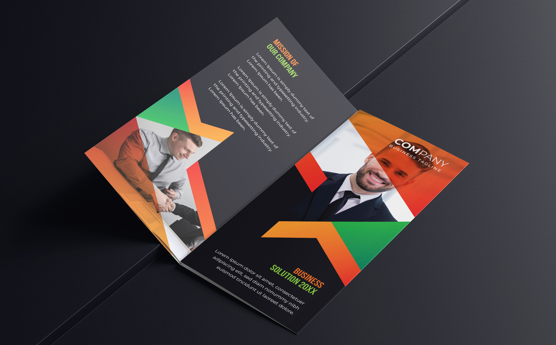 Download Фирменный стиль "Tri-fold Brochure Design - Corporate Identity Template" / Tri-fold Brochure Design - Corporate Identity Template - Фирменный стиль на тему графика a4 agency brochure ai blue business color community company corporate creative creativity eps green layout marketing marketplace modern multipurpose print