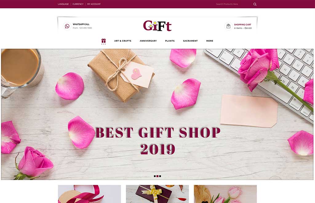 Gift - Online Store OpenCart Template
