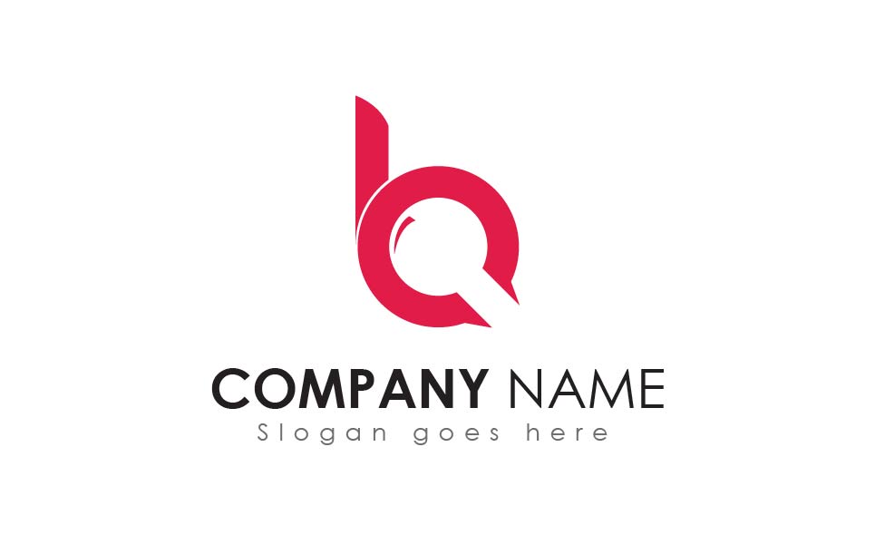 B Letter Search Logo Template