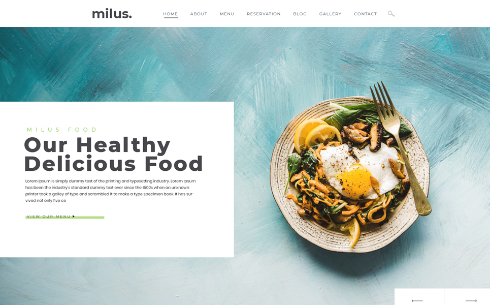 Milus Restaurant PSD Template