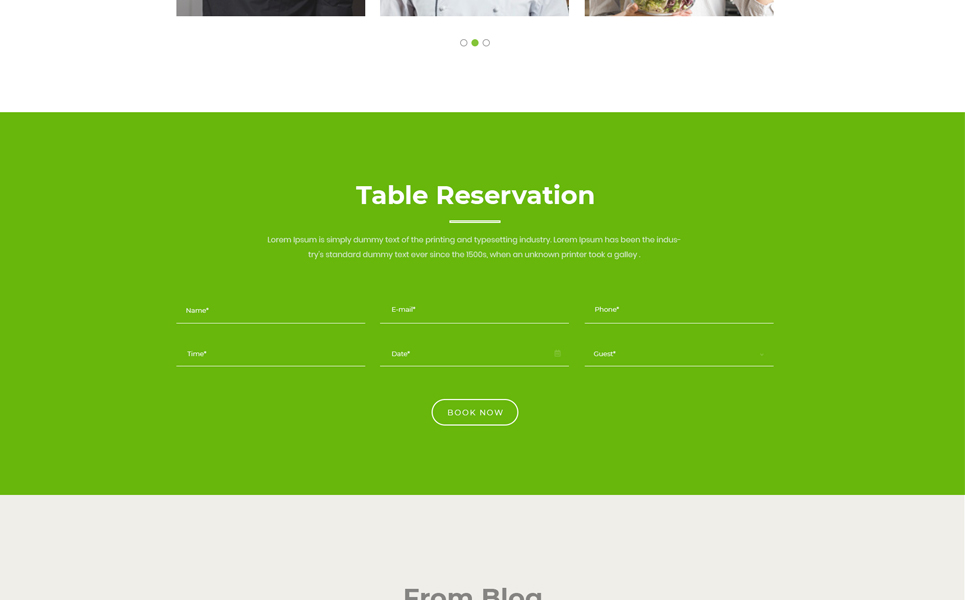 Milus Restaurant PSD Template