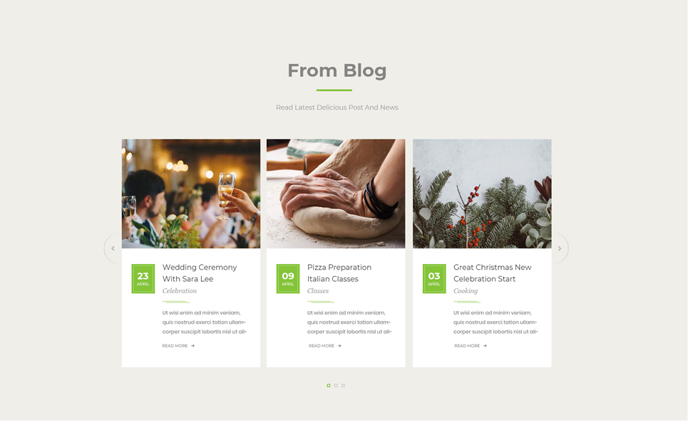 Milus Restaurant PSD Template