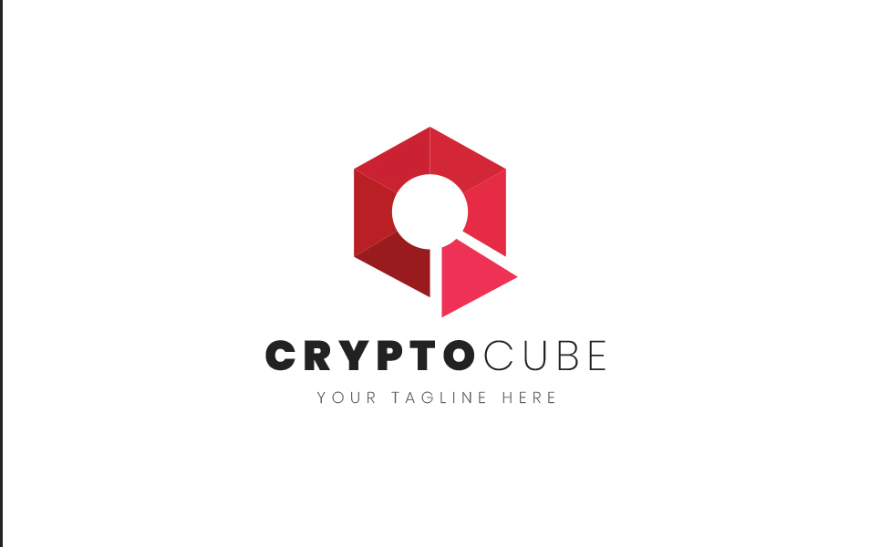 Download Шаблон логотипа "CryptoCube Logo Template" / CryptoCube Logo Template - Шаблон логотипа на тему графика 