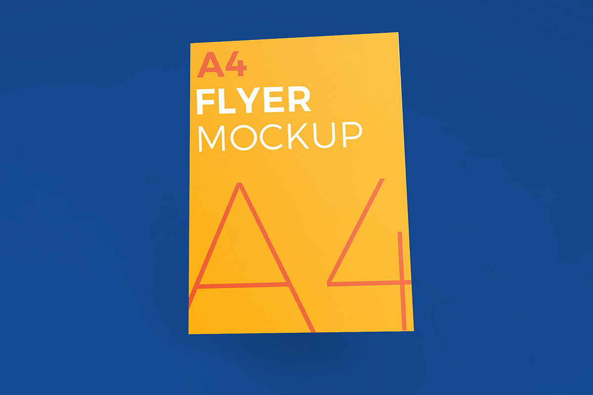 Download Мокап для продукта "Photorealistic Flyer product mockup" / Photorealistic Flyer product mockup - Мокап для продукта на тему графика a4 a5 flyer mockup identity packaging photorealistic presentation print ready product promo promotion psd realistic scene stationary template visual