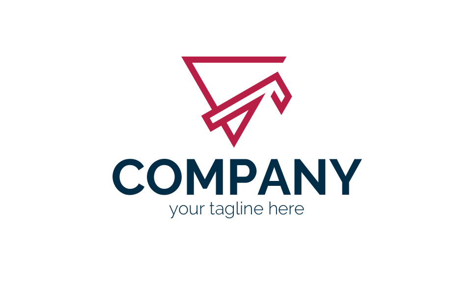 Triangle with an Arrow Logo Template