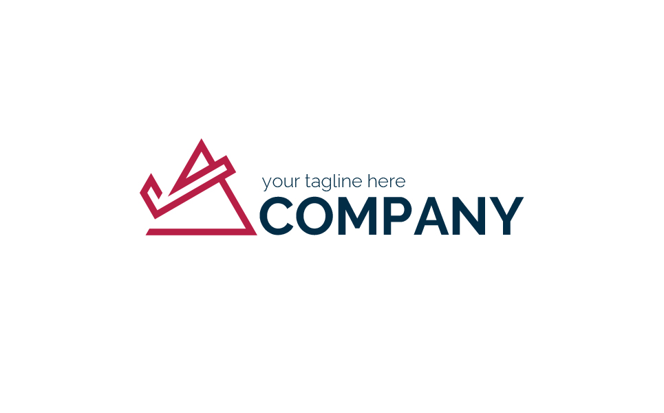 Triangle with an Arrow Logo Template