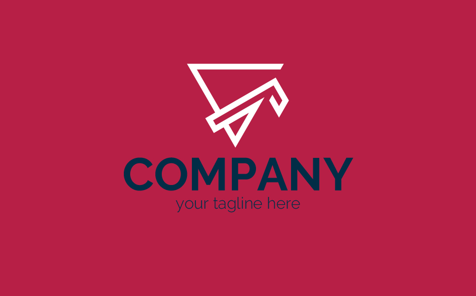 Triangle with an Arrow Logo Template
