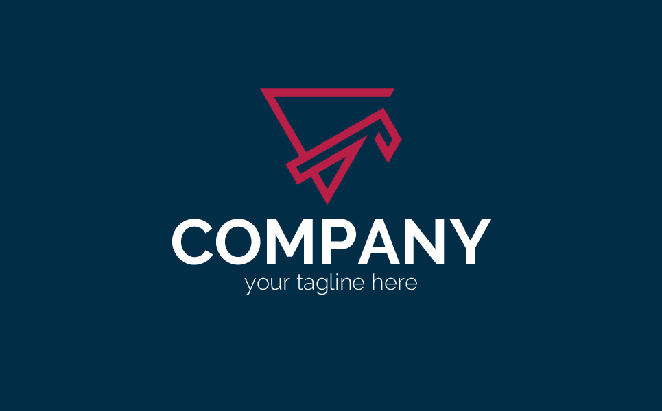 Triangle with an Arrow Logo Template