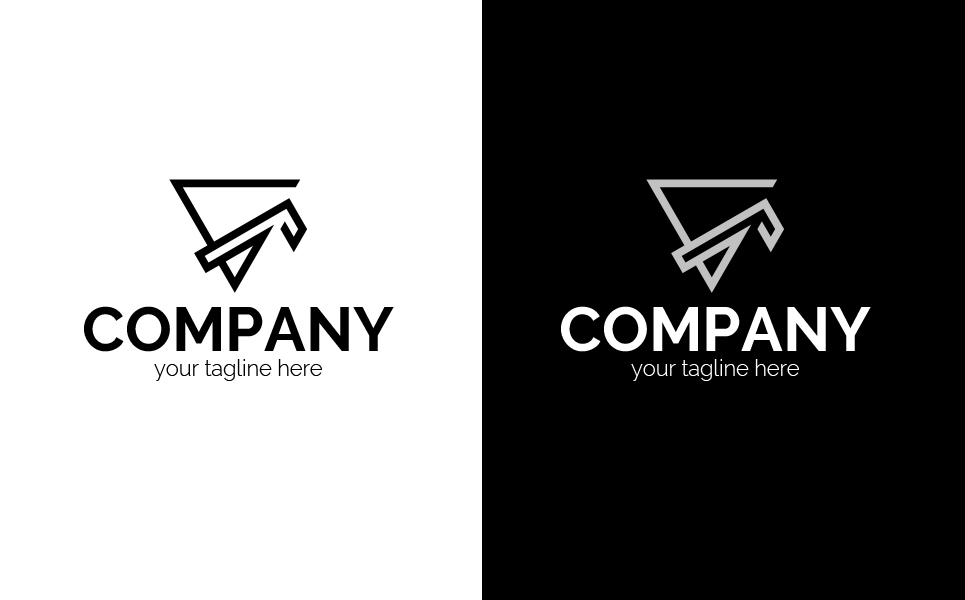 Triangle with an Arrow Logo Template