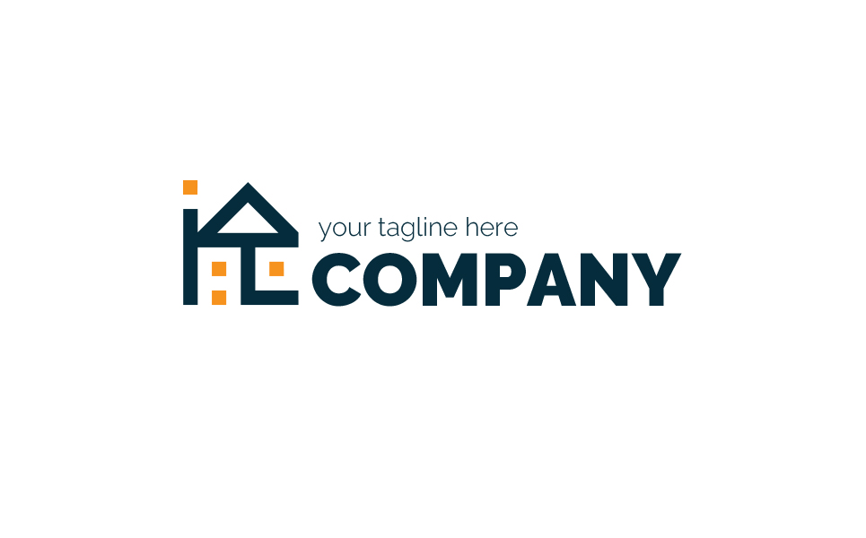 House and Arrow Logo Template