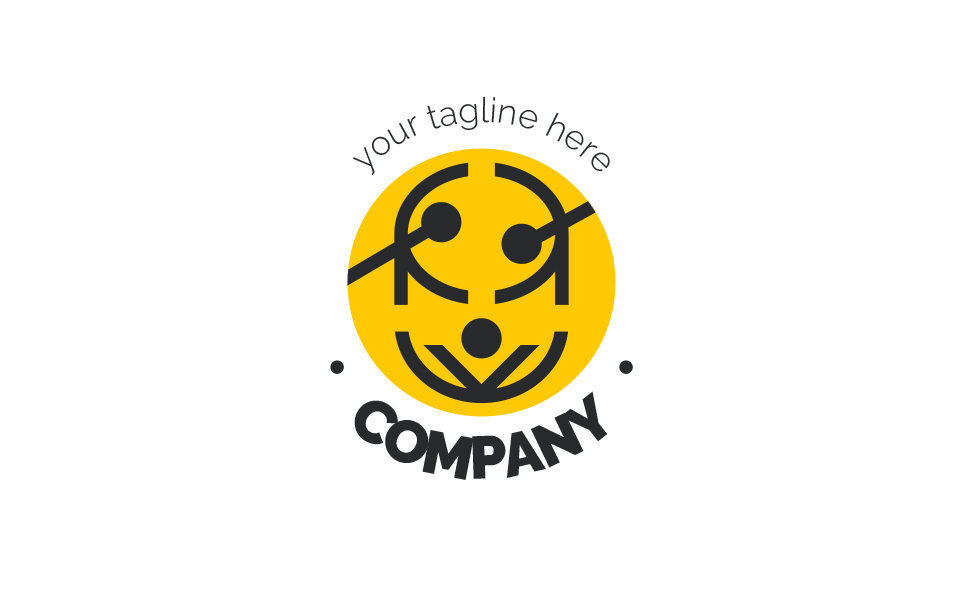 Drum and Acrobats Logo Template