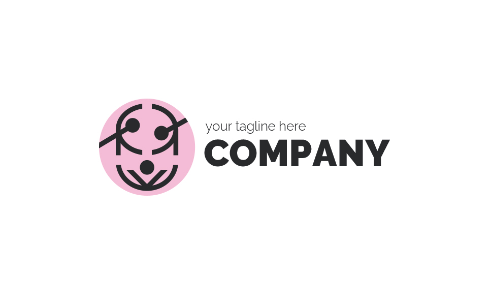 Drum and Acrobats Logo Template
