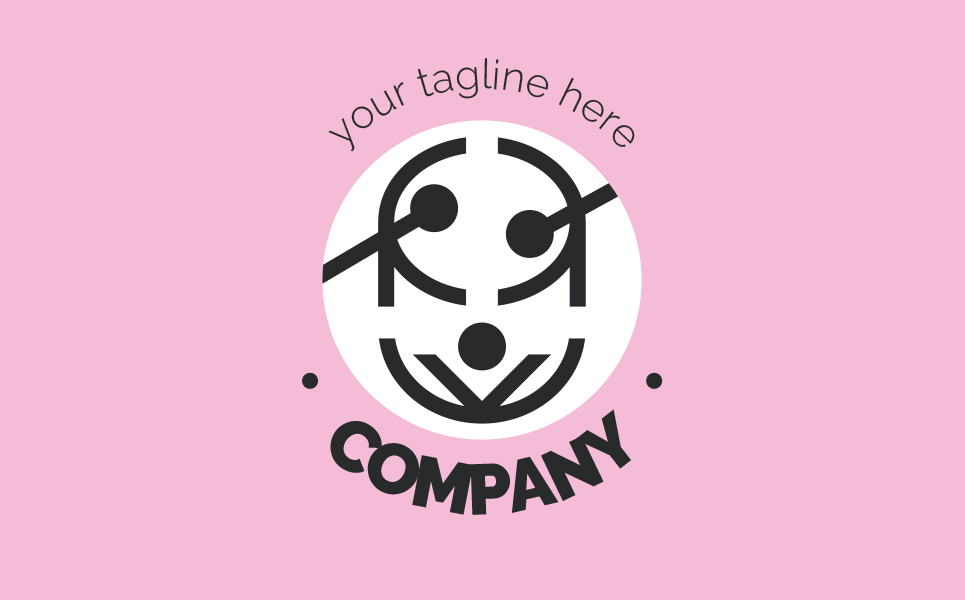 Drum and Acrobats Logo Template