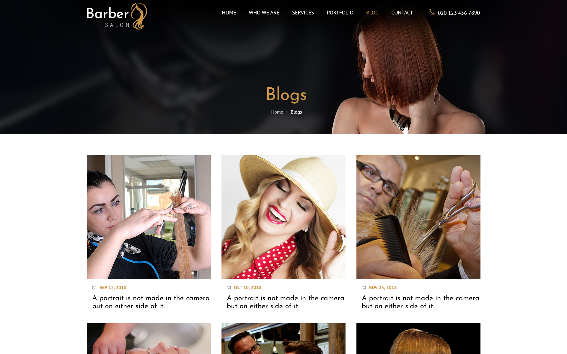 Download PSD шаблон "Barber Salon - Barbers & Hair Salons PSD Template" / Barber Salon - Barbers & Hair Salons PSD Template - Адаптивный PSD шаблон на тему салон красоты salon barber beauty haircut hair fashion responsive psd