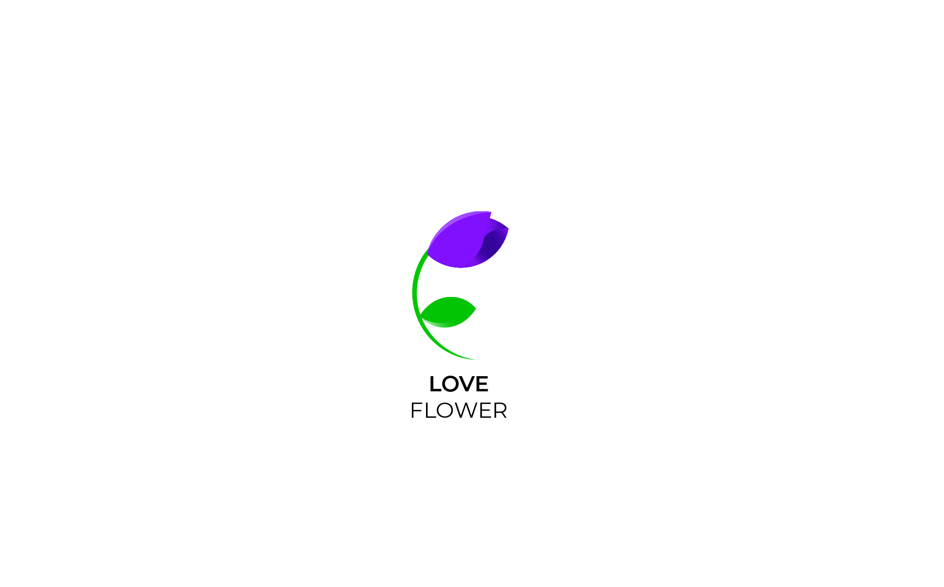Download Шаблон логотипа "LOVE FLOWER Logo Template" / LOVE FLOWER Logo Template - Шаблон логотипа на тему графика flower logo love teri durmes teri_durmes logos logo minimal