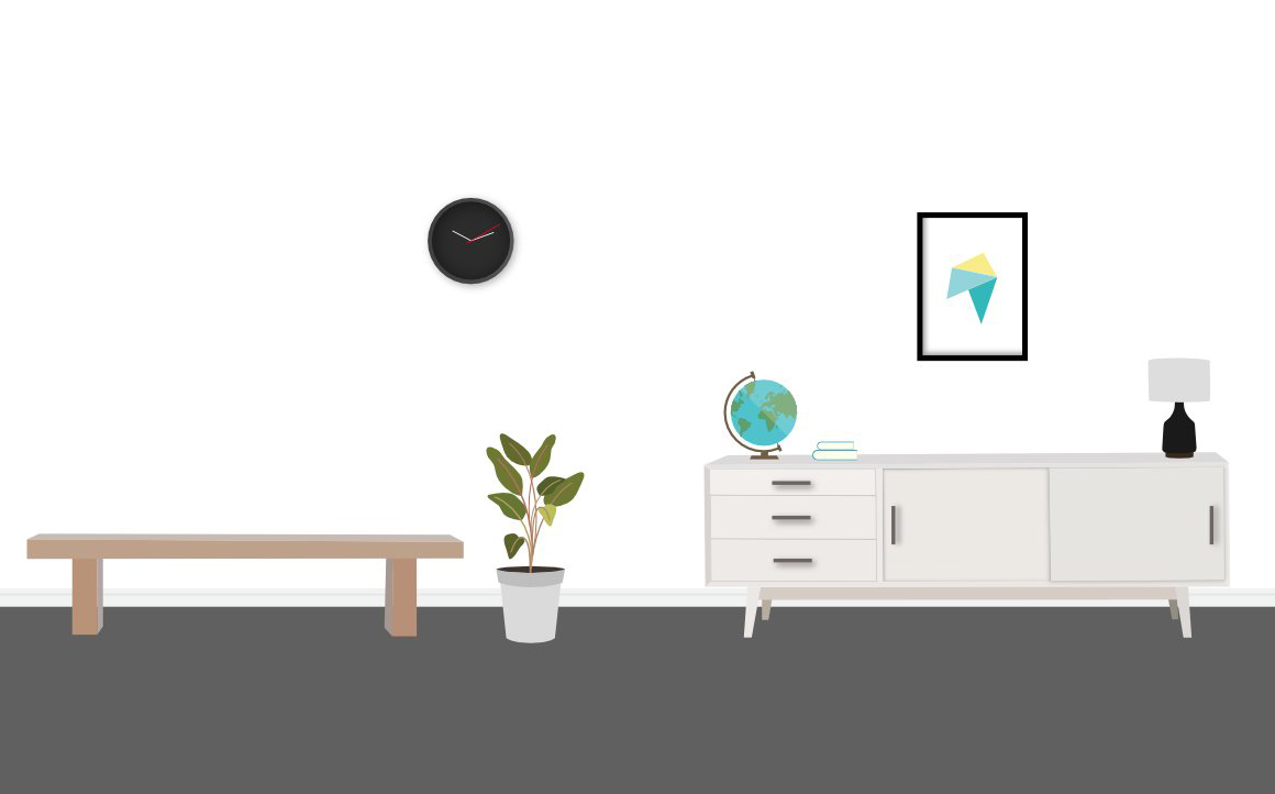 Download Иллюстрация "Room Scene Creator - Illustration" / Room Scene Creator - Illustration - Иллюстрация на тему дизайн интерьеров scene room creator vector illustration furniture interior rooms kitchen living office accessories modern couch shelf table chair house home