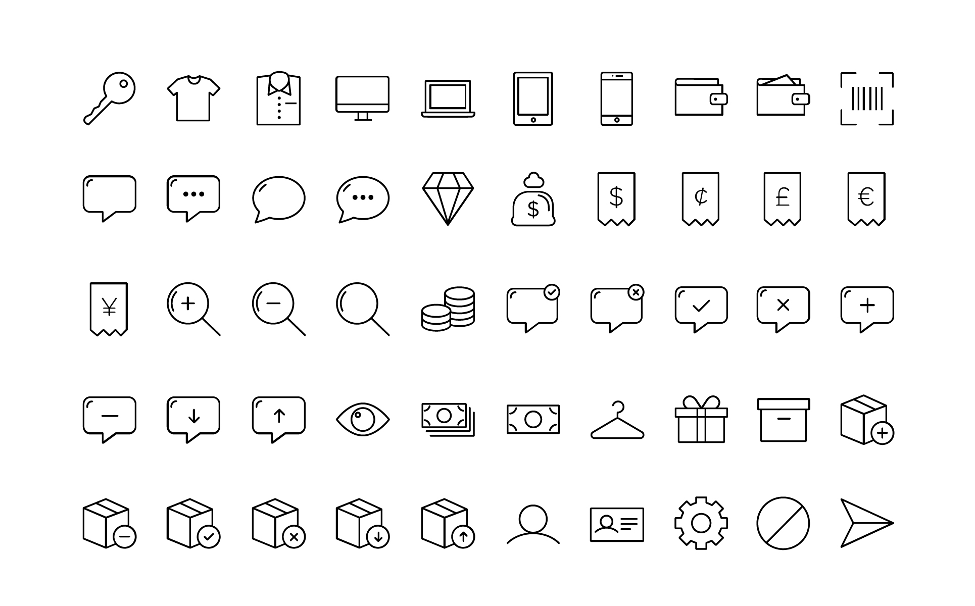 Download Набор иконок "Ecommerce Icon Set" / Ecommerce Icon Set - Набор иконок на тему графика ecommerce icons icon line vector minimal minimalist minimalism store buy money checkout finance web website