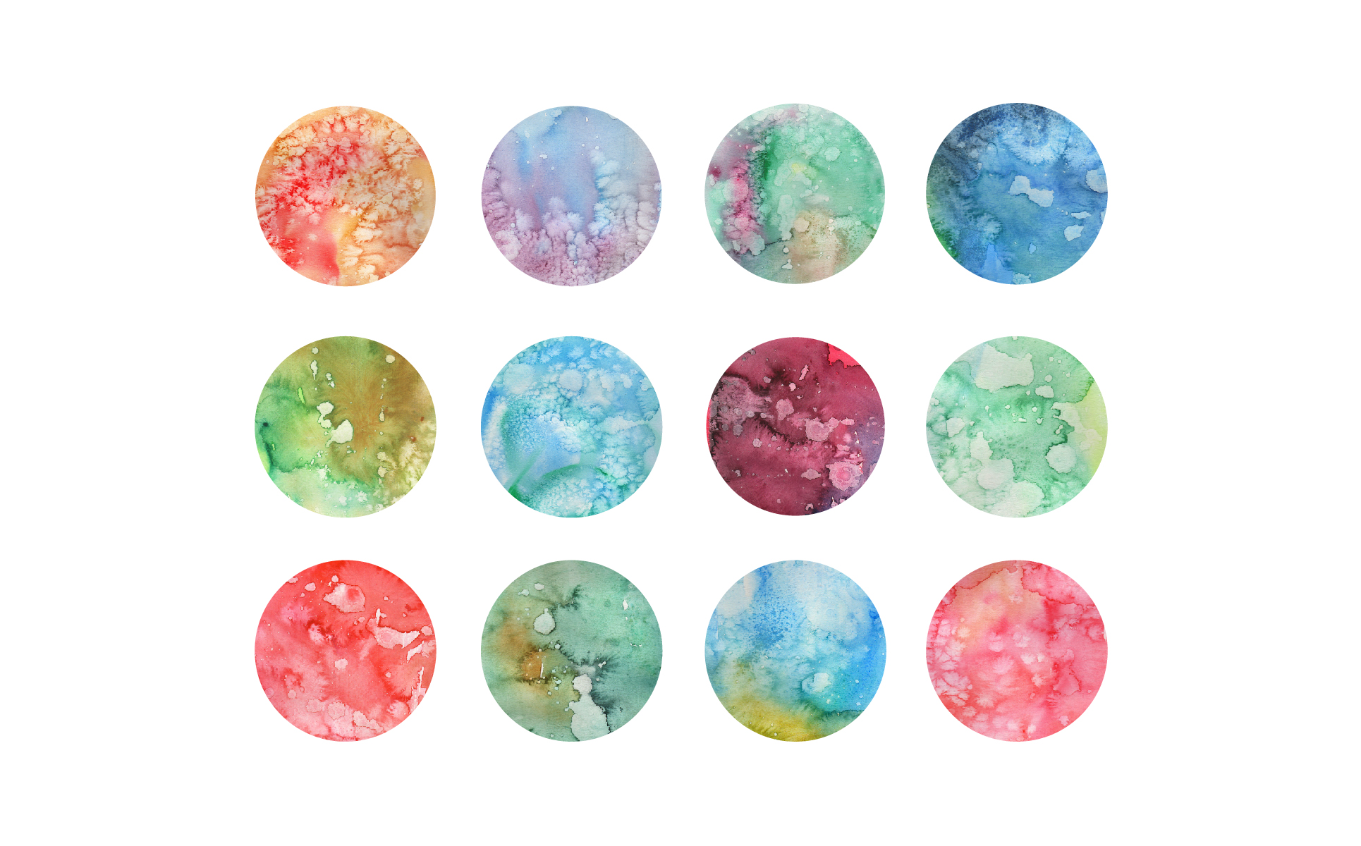 Download Иллюстрация "Multicolored Textured Watercolors - Illustration" / Multicolored Textured Watercolors - Illustration - Иллюстрация на тему графика watercolor watercolour paint abstract background texture textured textures blue red green yellow pink purple