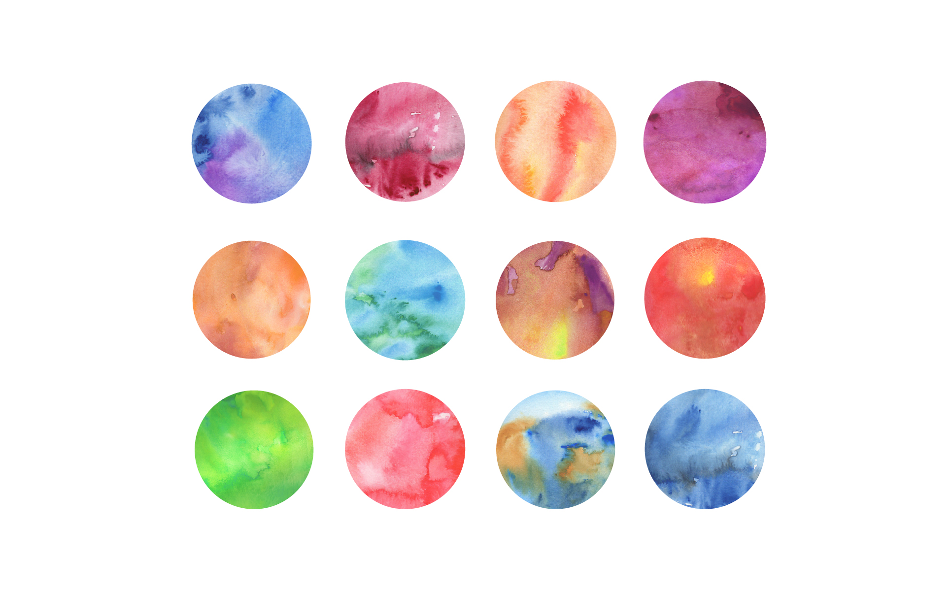 Download Иллюстрация "Multicolored Watercolor Pack - Illustration" / Multicolored Watercolor Pack - Illustration - Иллюстрация на тему графика watercolor watercolour paint background abstract texture textured textures red pink yellow orange purple green blue